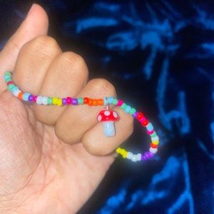multicolored mushroom pride bracelet 🌈